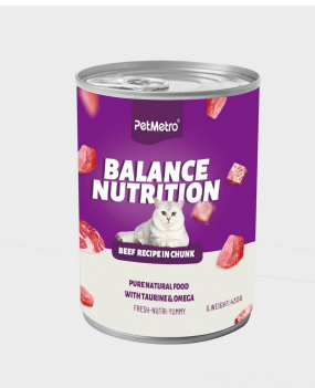 طعام بت مترو للقطط بنكهة اللحم البقري بالمرق حجم العبوة 357 جرام