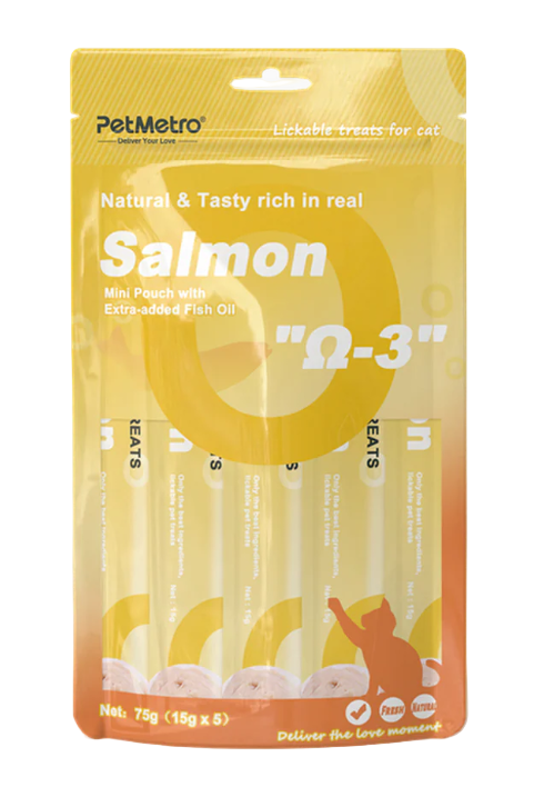 Pet Metro - Flavor Salmon&fish oil  Creamy treats 15g