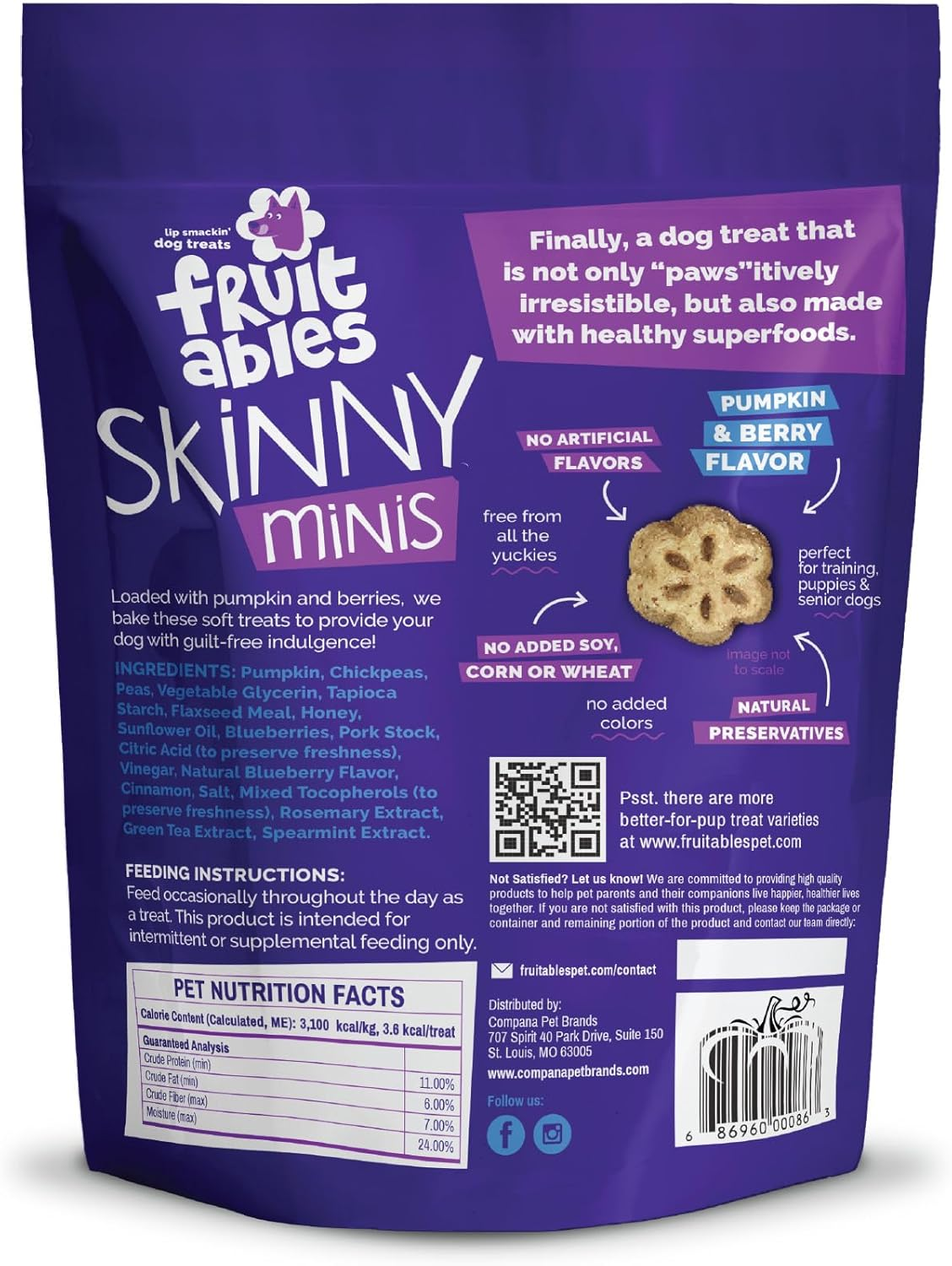Fruitables-Skinny Minis Pumpkin & Berry flavor 340gm