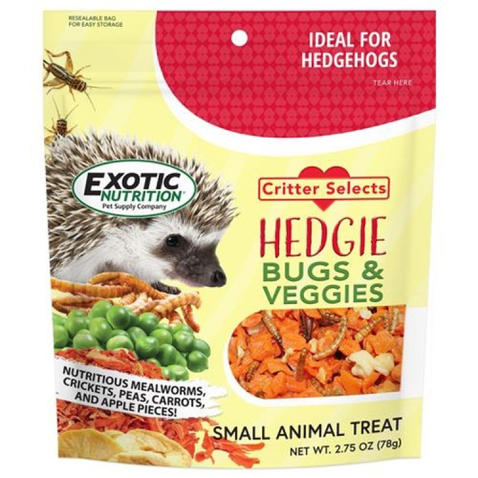 Exotic - Critter Selects Hedgie Bugs & Veggie 2.75 oz