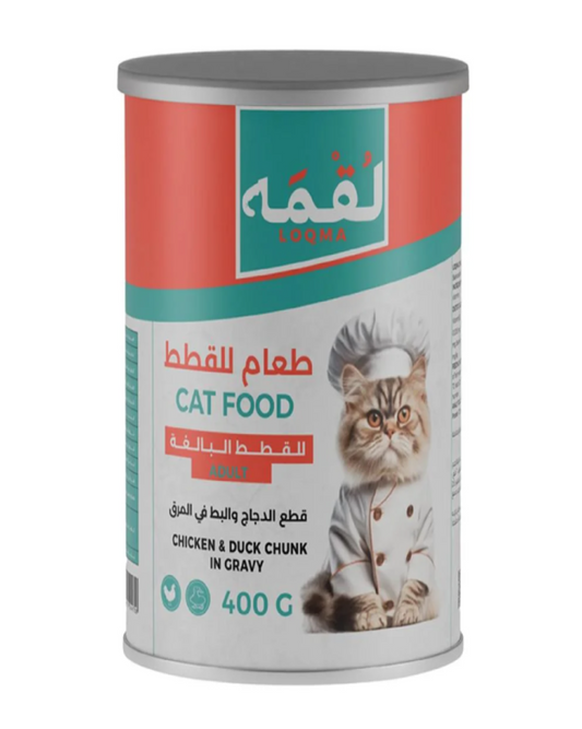 LOQMA - CHICKEN & DUCK CHUNK IN GRAVY FOR ADULT CATS -  400G