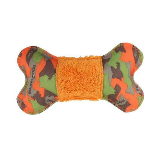 Major Dog Bone with Plush Dog Toy - 60gm - Orange
