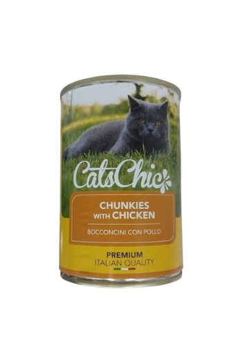 طعام كات شيك تشونكس الرطب بنكهة الدجاج حجم العبوة 415 جرام