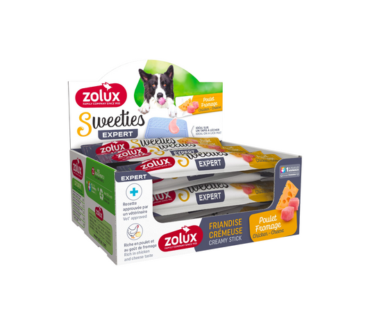 Zolux  -  Sweeties Creamy Stick For Dog - Chicken Cheese 14 gm
