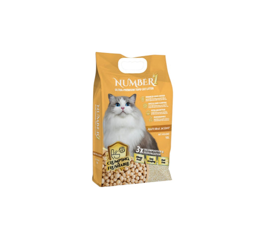 Number 1 Premium Tofu Cat Litter Clumping Flushable
