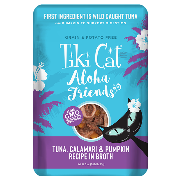 TikiCat Aloha Friends Tuna calamari& Pumpkin Cat wet Food,85gm