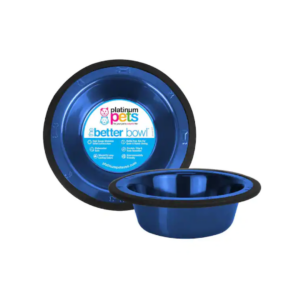 Platinum Pets-Bowl, Wide Rimmed in different sizes ,  Sapphire Blue