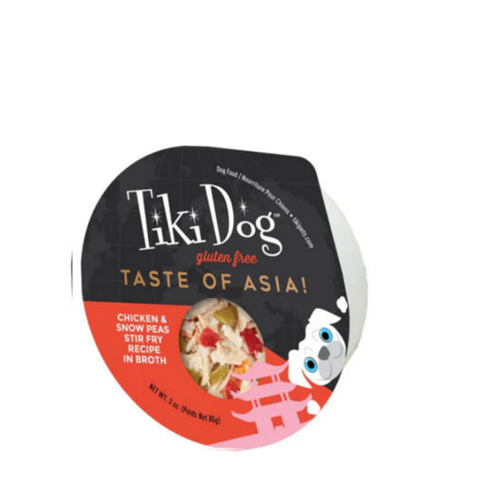 TikiDog Taste of Asia Chicken & Snow peas stir Wet Food 85gm