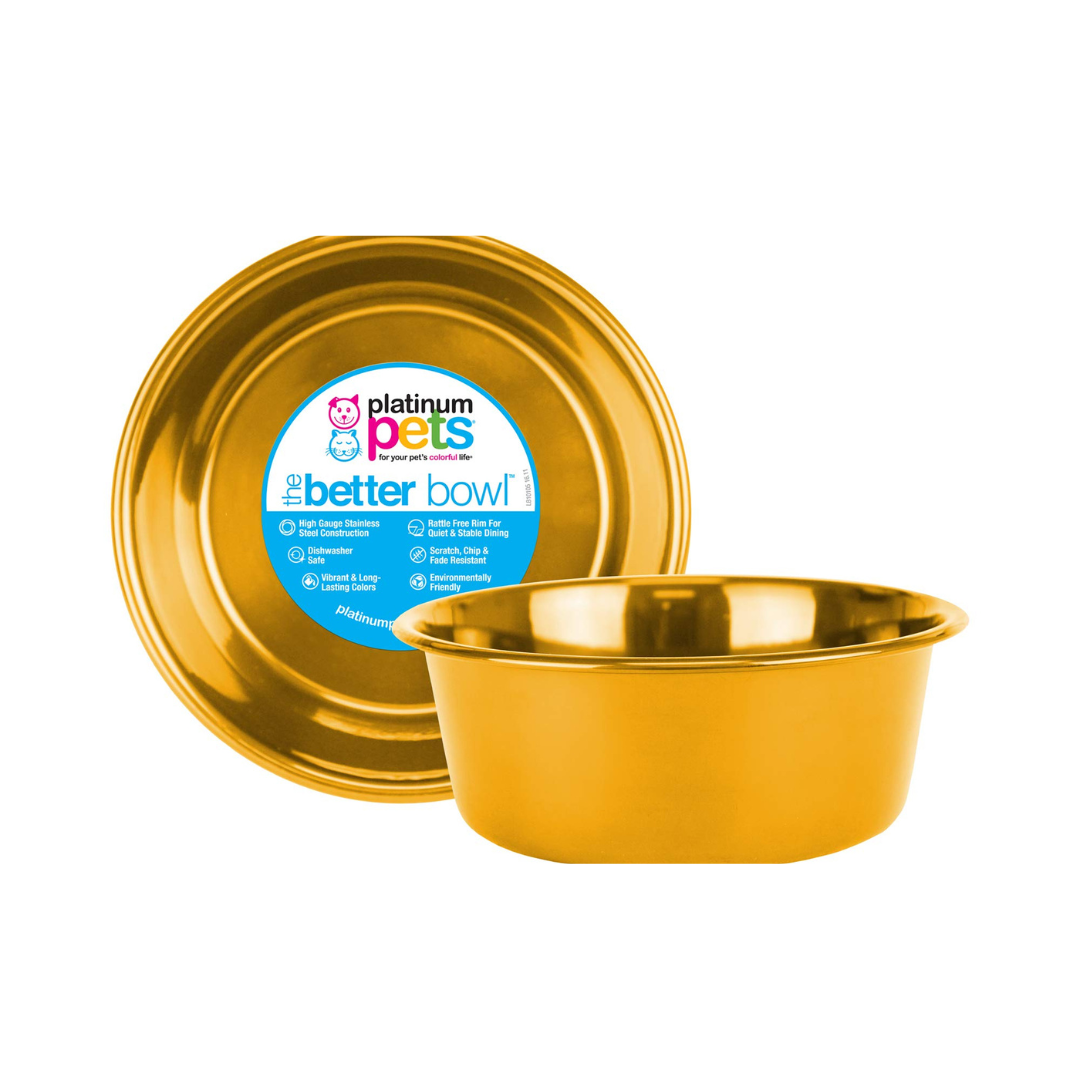 Platinum Pets-Bowl, Hvy Dish in different sizes,  24 Karat Gold