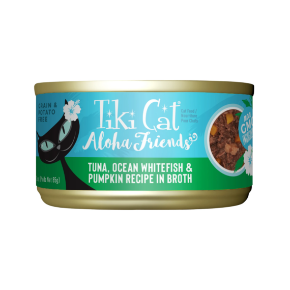 TikiCat Aloha Friends Tuna,Ocean White Fish & Pumpkin Cat wet Food,85gm