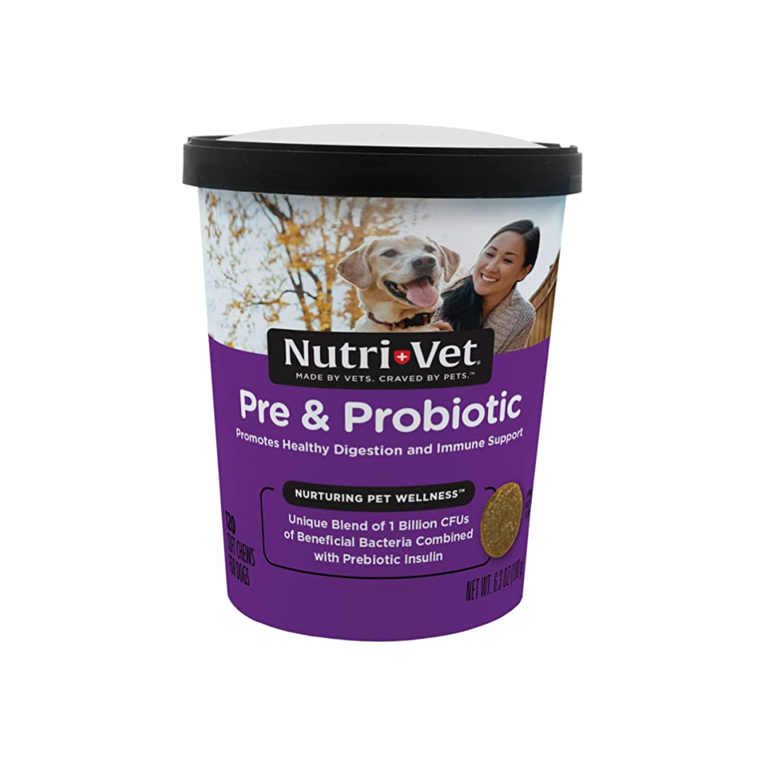 Nutri-vet Pre&Probiotic Soft Chews For Dogs 6.3.oz(180g).