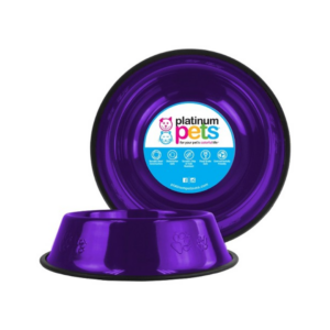 Platinum Pets- Bowl, Embossed Non-tip - Purple - Different sizes