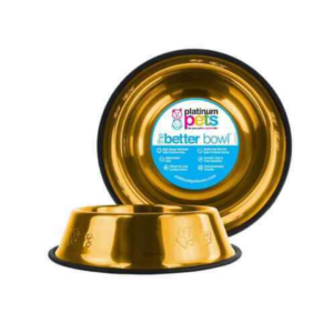Platinum Pets- Bowl, Embossed Non-tip in different sizes,  24 Karat Gold