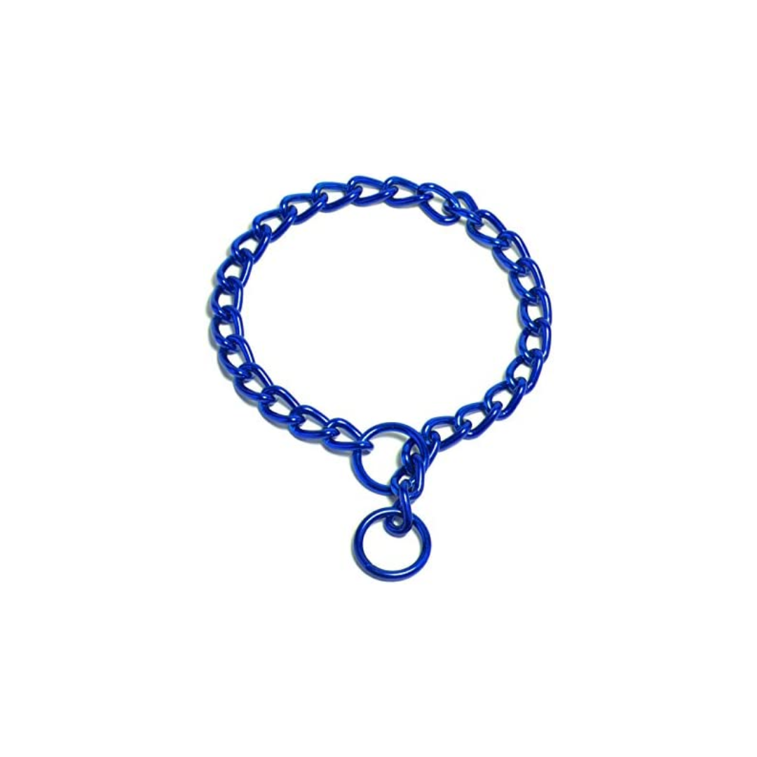 Platinum Pets-Collar, Chain Training, Sapphire Blue