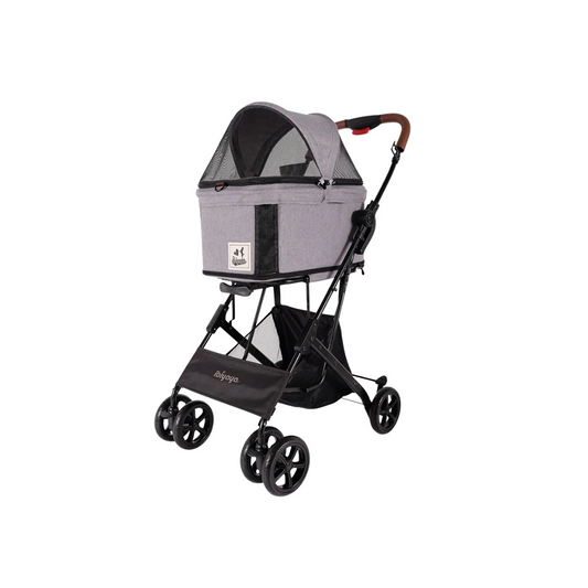 Ibiyaya-Travois Tri-fold Pet Travel System - Nimbus Gray