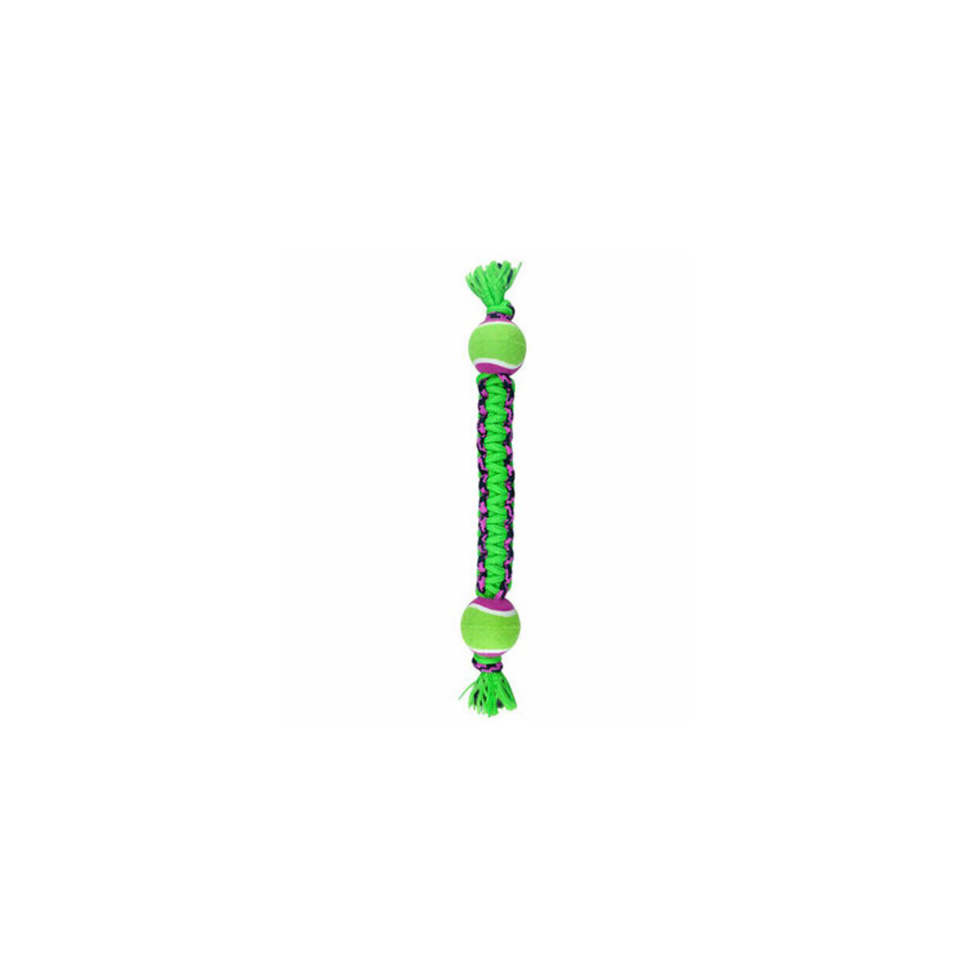 PetEdge-Paracord Rope Tug With Ball - Green