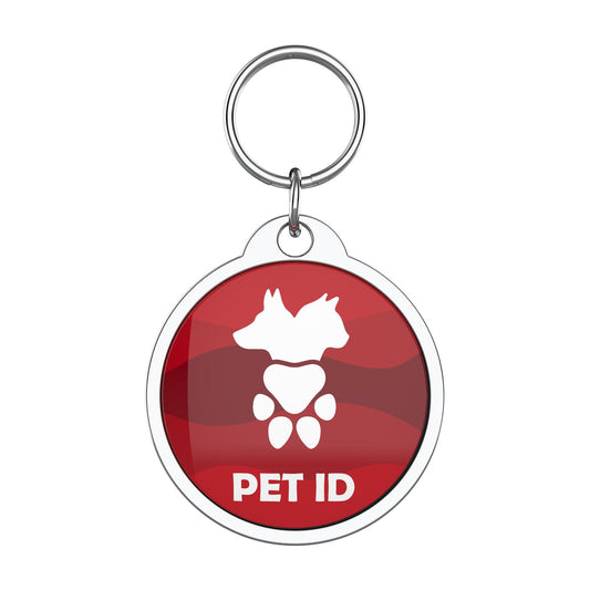 Bark Badge - Wavy Red